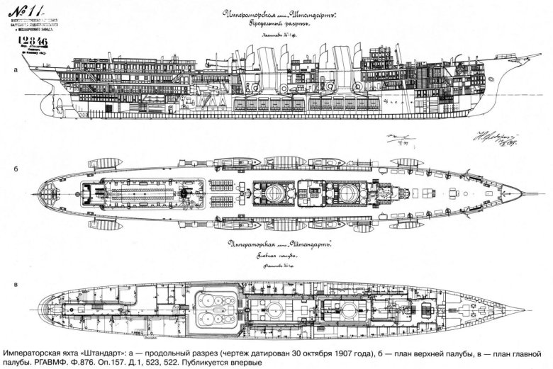 Яхта штандарт николая 2 чертежи