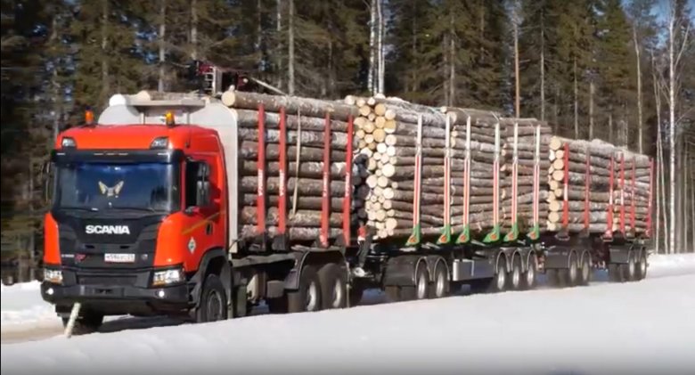 Скания лесовоз