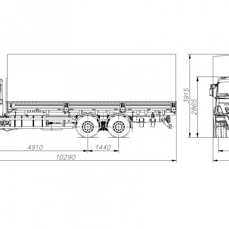 Камаз 65117-48 габариты