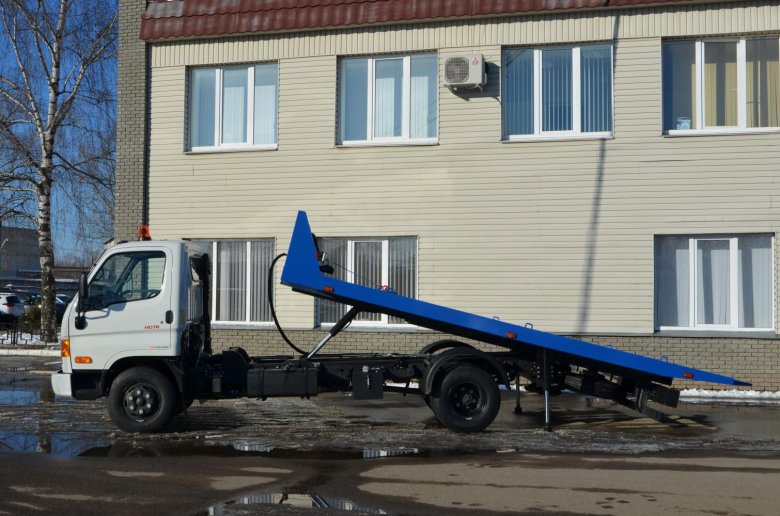 Эвакуатор хендай hd 78 со сдвижной платформой