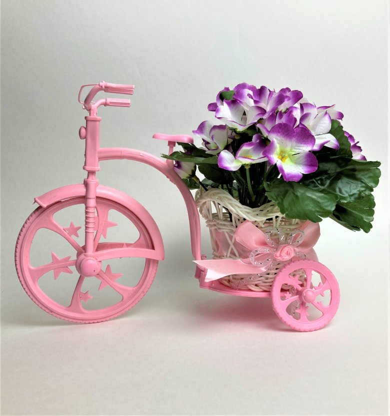 Велосипед декоративный с цветами