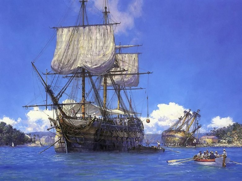 Geoff hunt. парусные корабли.