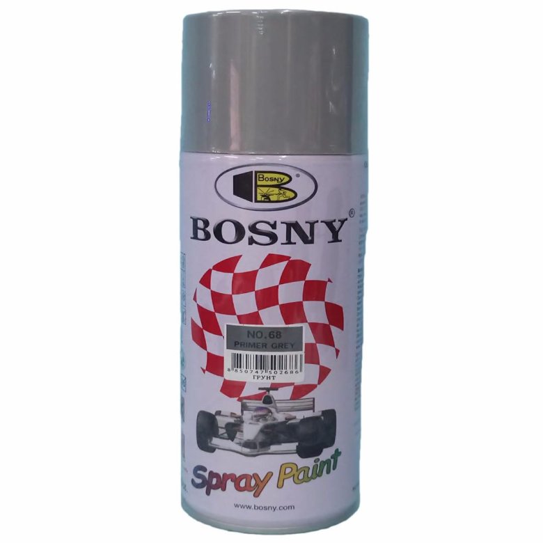 Аэрозоль \ bosny\ акрил № 68 серый грунт