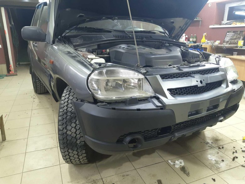 Бампер нива шевроле бертоне