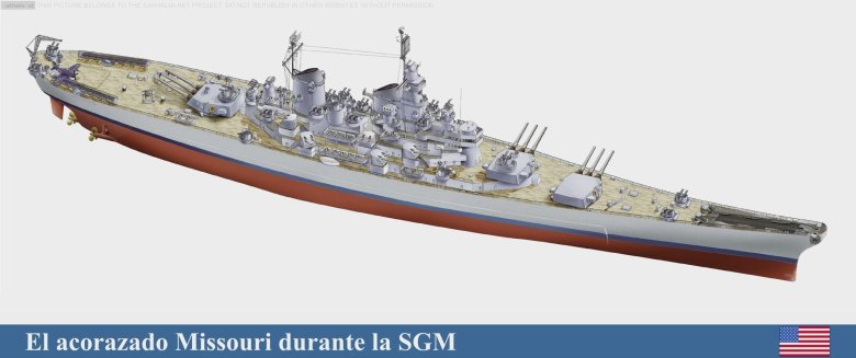 Линкор миссури вид сбоку