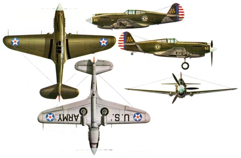 Самолет второй мировой войны p40