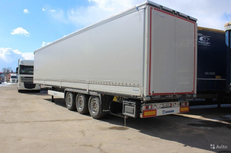 Шторный полуприцеп krone sd