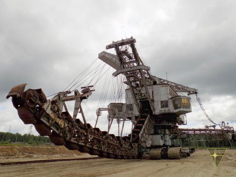 Лопатинский фосфоритный рудник экскаваторы