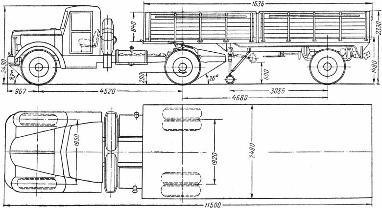 Маз 500 чертеж