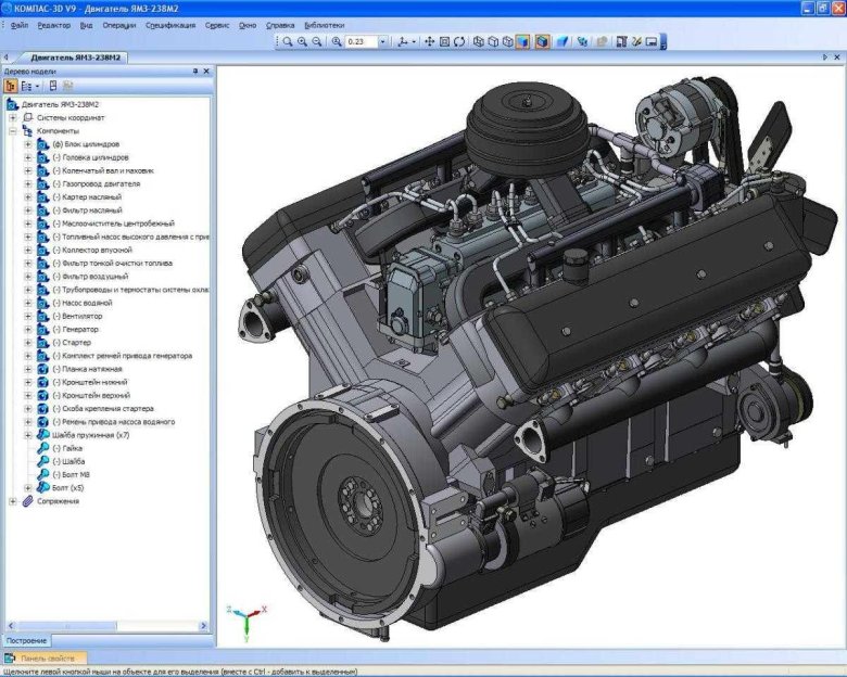 Модель двигателя ямз 238