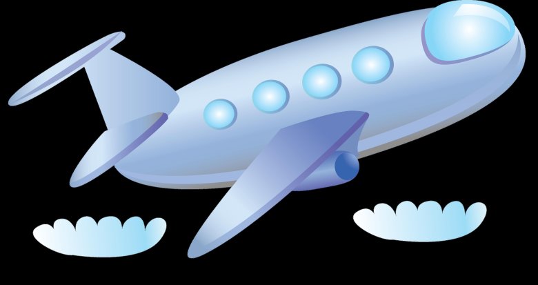 Самолет на прозрачном фоне