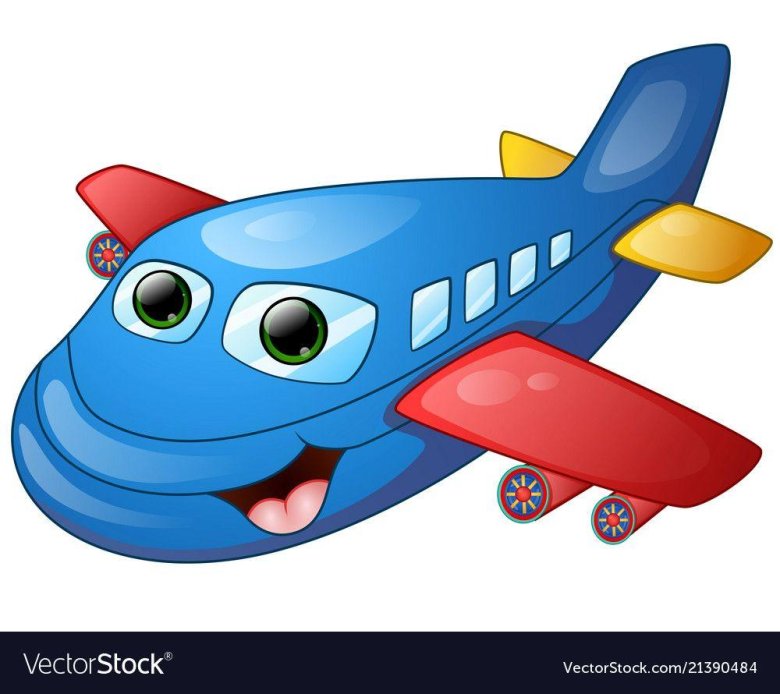 Самолет детский на прозрачном фоне