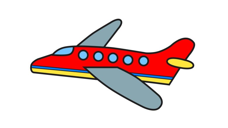 Самолет для рисования детей