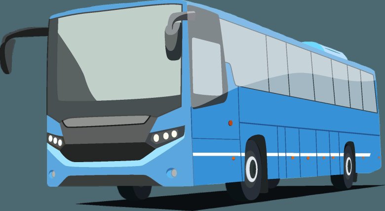 Автобус на белом фоне