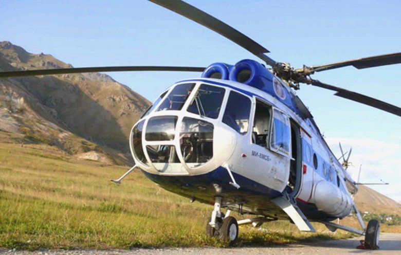 Вертолёт ми 8 на камчатке