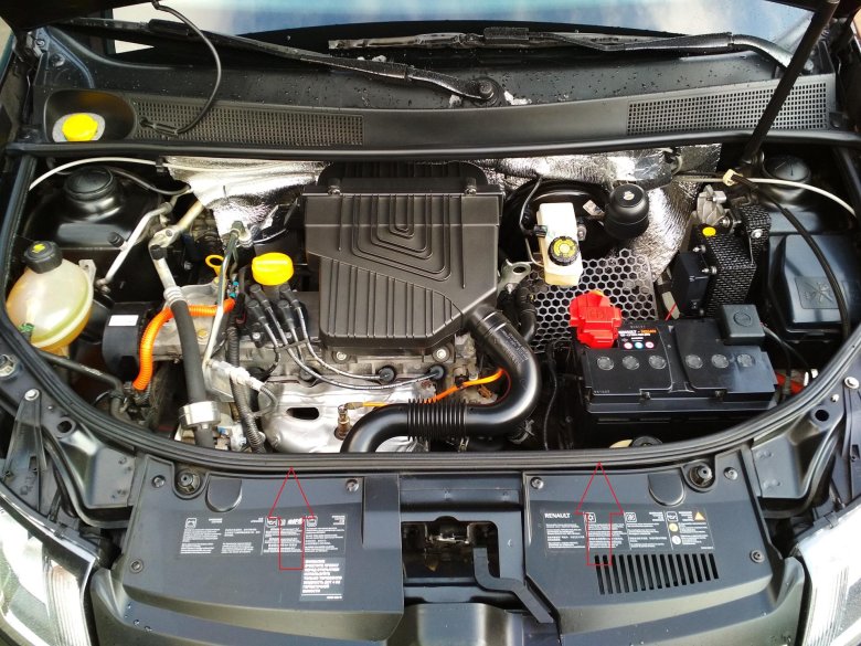 Подкапотное пространство рено логан 2