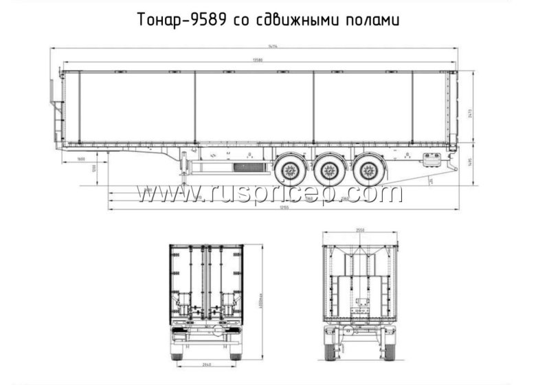 Тонар 9888 габариты прицепа