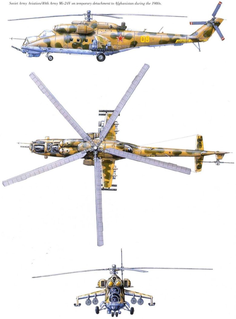 Вертолет ми 24 сбоку
