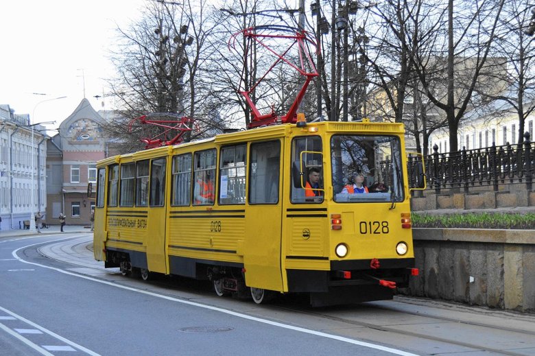 Рельсошлифовальный вагон трамвай