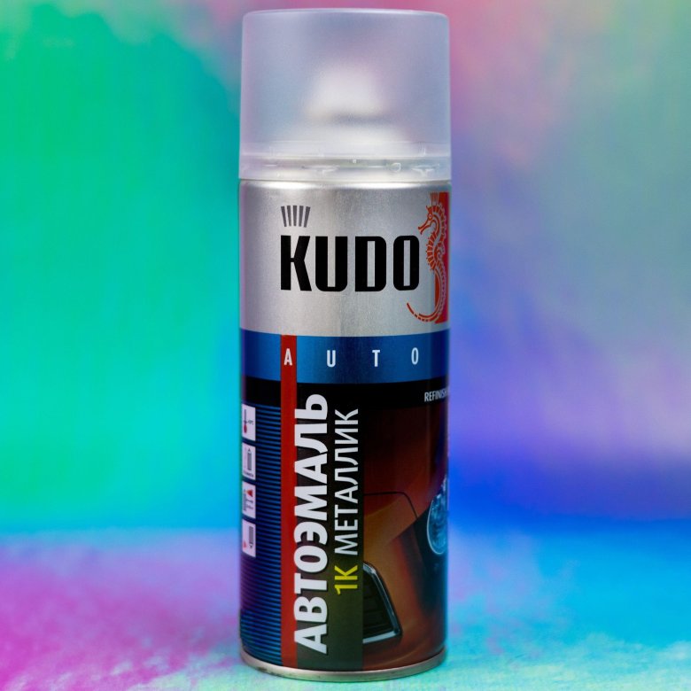 Kudo аэрозольная автоэмаль 1к металлик (ваз)