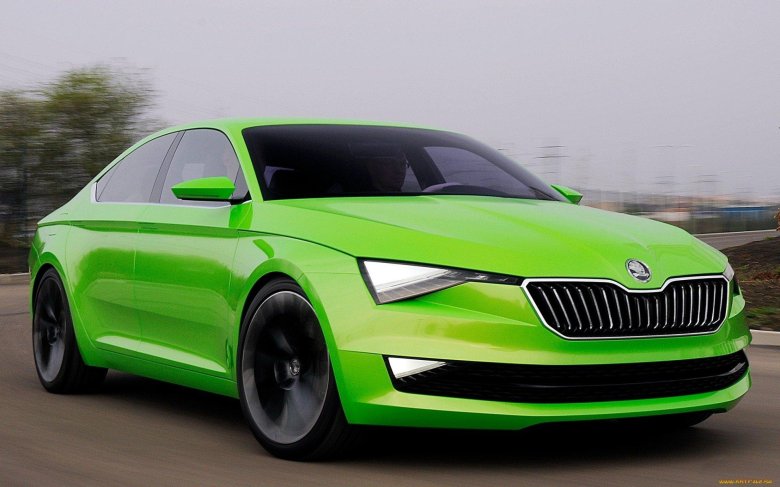 Skoda superb зеленая