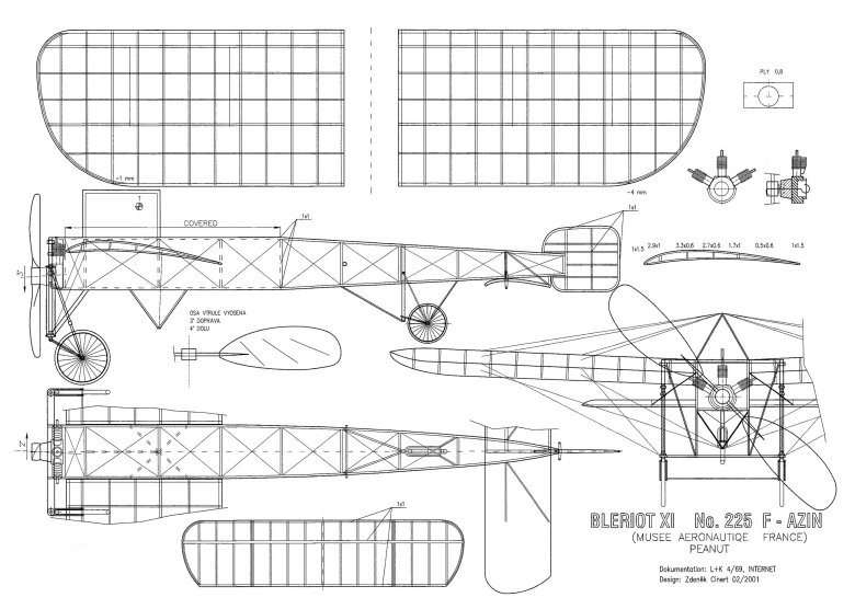 Модель самолета блерио чертежи