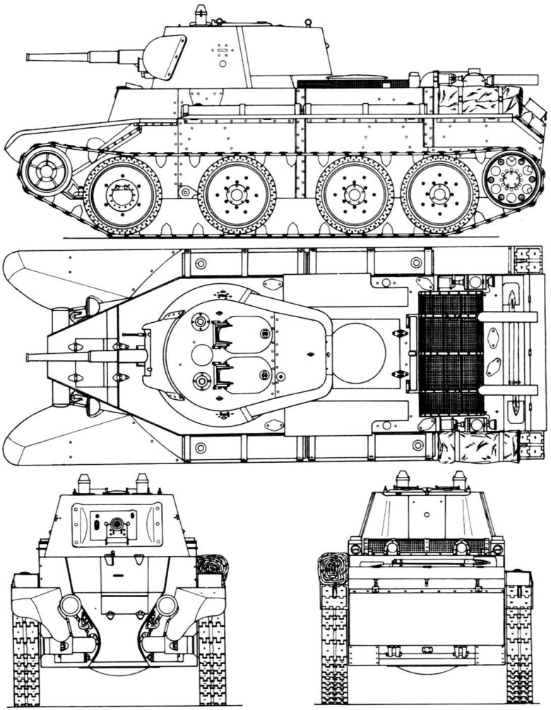 Бт 7 танк чертежи