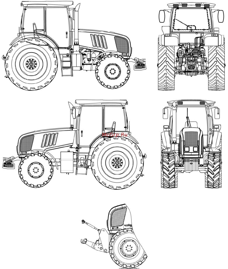 Мтз 1523 габариты трактор