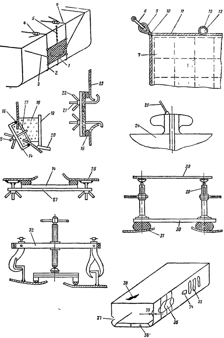 Заводка пластыря на пробоину судне