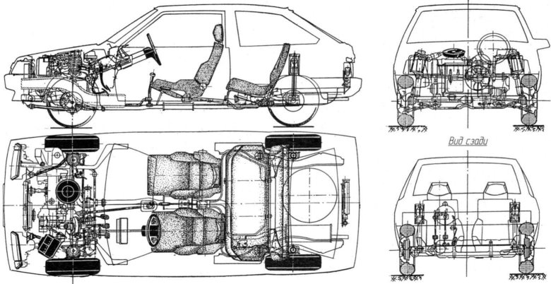Ваз 2108 чертеж
