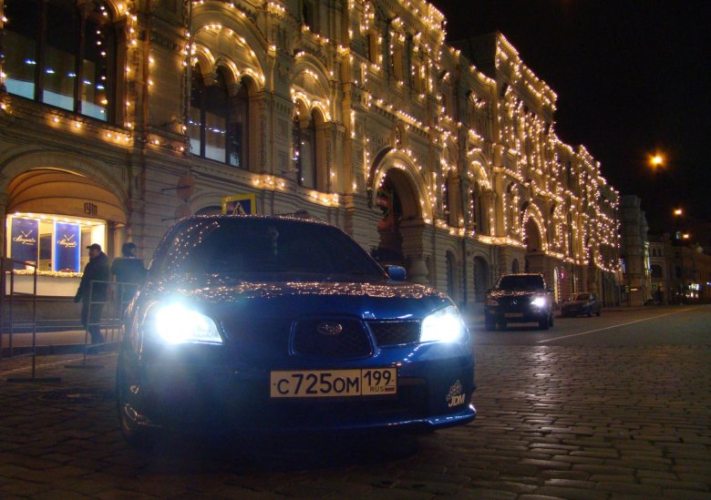 Subaru impreza wrx 2007 ночной город