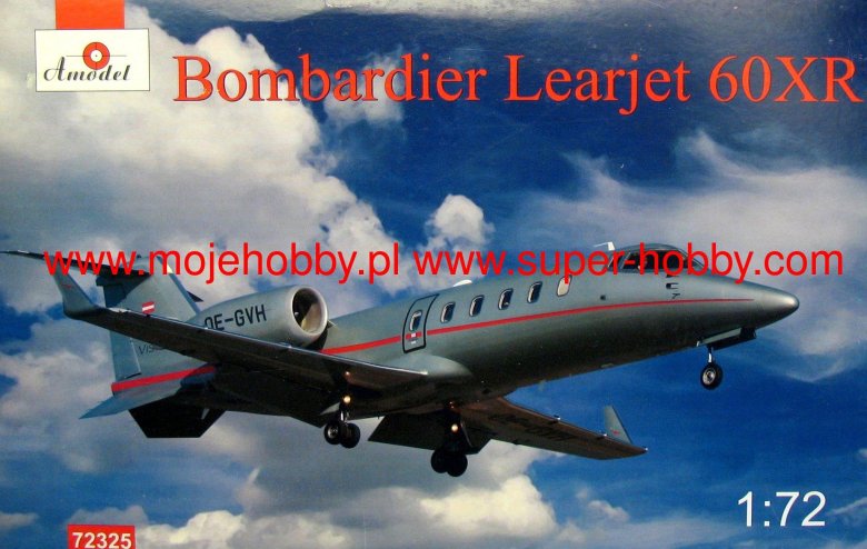 Сборная модель amodel 1/72 самолет bombardier learjet 55c 72348