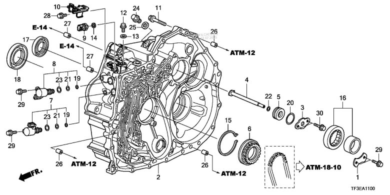 Схема коробки передач хонда одиссей 2002