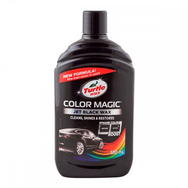 Полироль turtle wax color magic черный 500мл