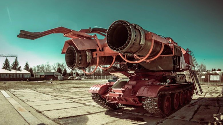 Пожарная машина на базе танка т64