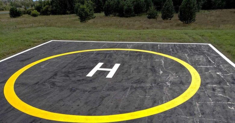 Разметка вертолетной площадки