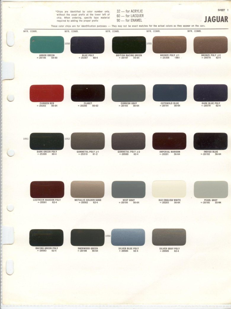 Код краски ягуар s type