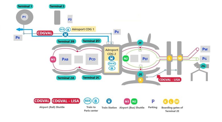 Схема аэропорта шарль де голль в париж