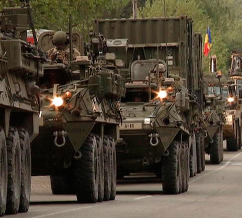 Военная колонна нато