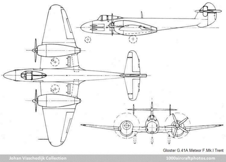 Чертежи самолета глостер метеор