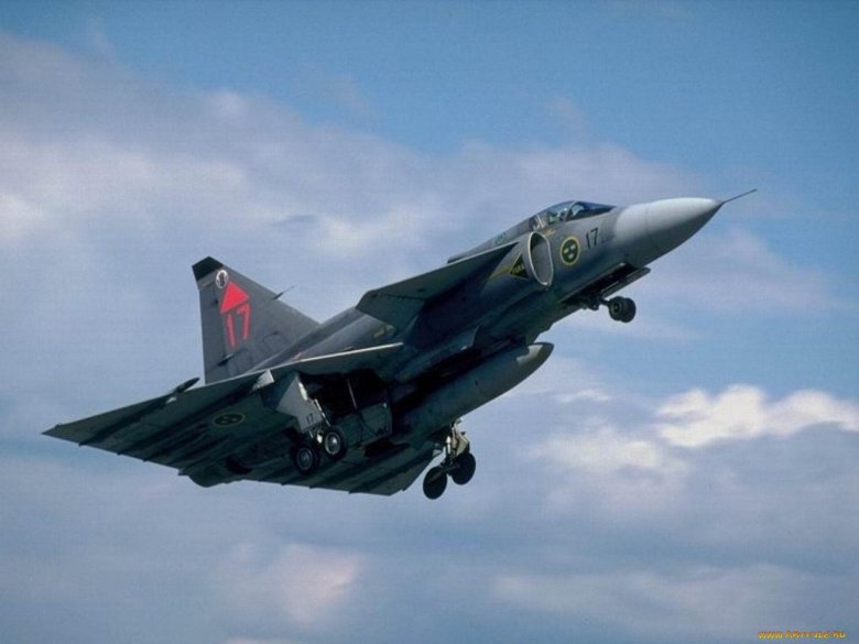 Сааб-37 вигген истребитель