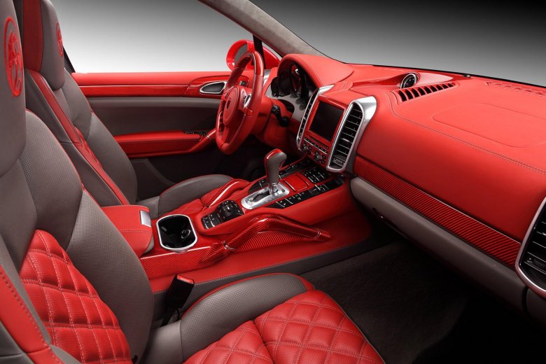 Porsche cayenne красный салон