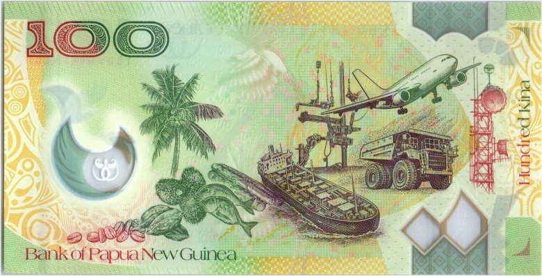 Папуа-новая гвинея 100 кина 2021 полимер