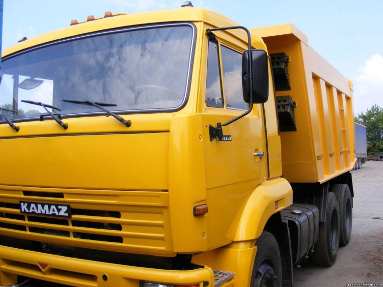 Камаз 65115 самосвал желтый