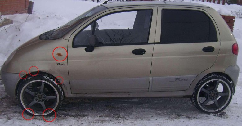 Daewoo matiz на 17 колесах