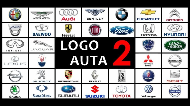 Марки машин по знакам