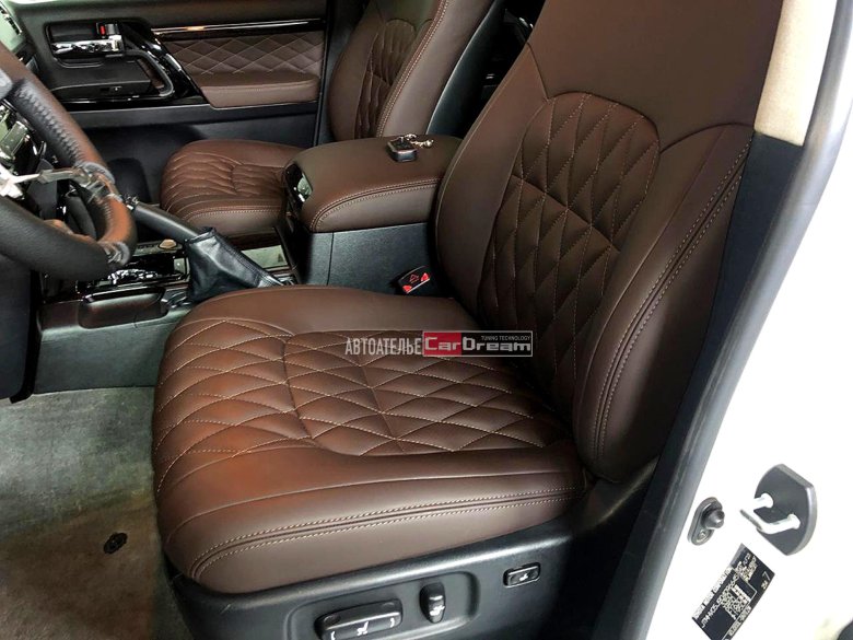 Коричневый салон ленд крузер 200