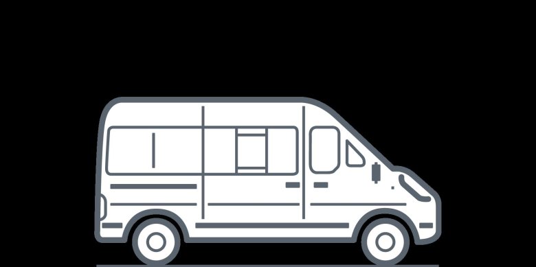 Микроавтобус вектор сбоку