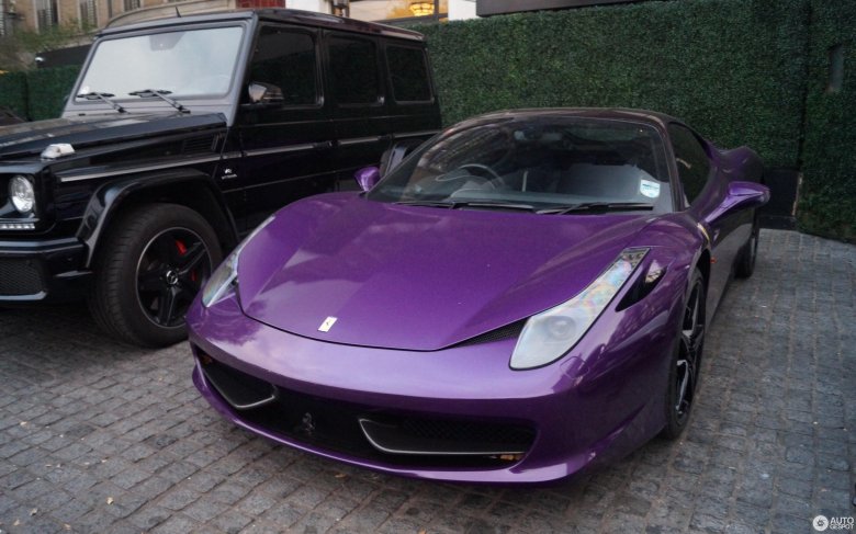 Ferrari 458 italia фиолетовая