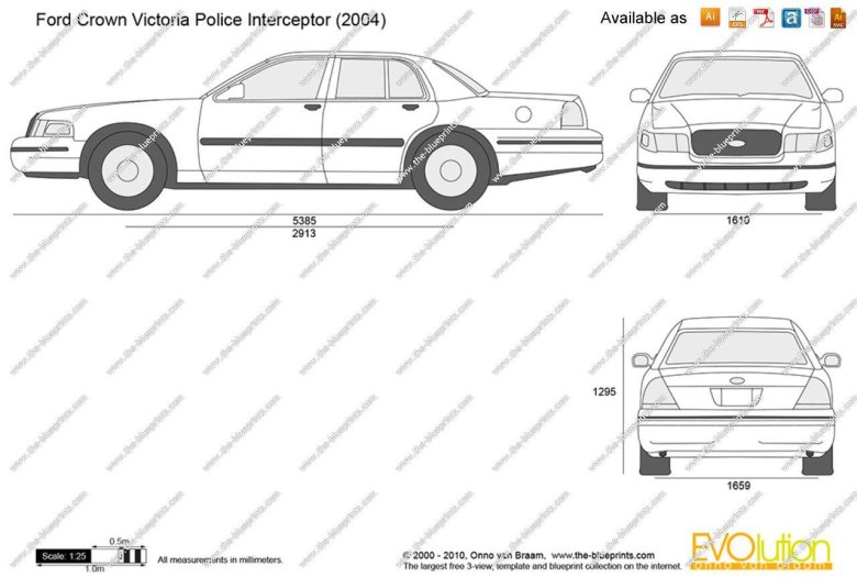 Форд краун виктория габариты